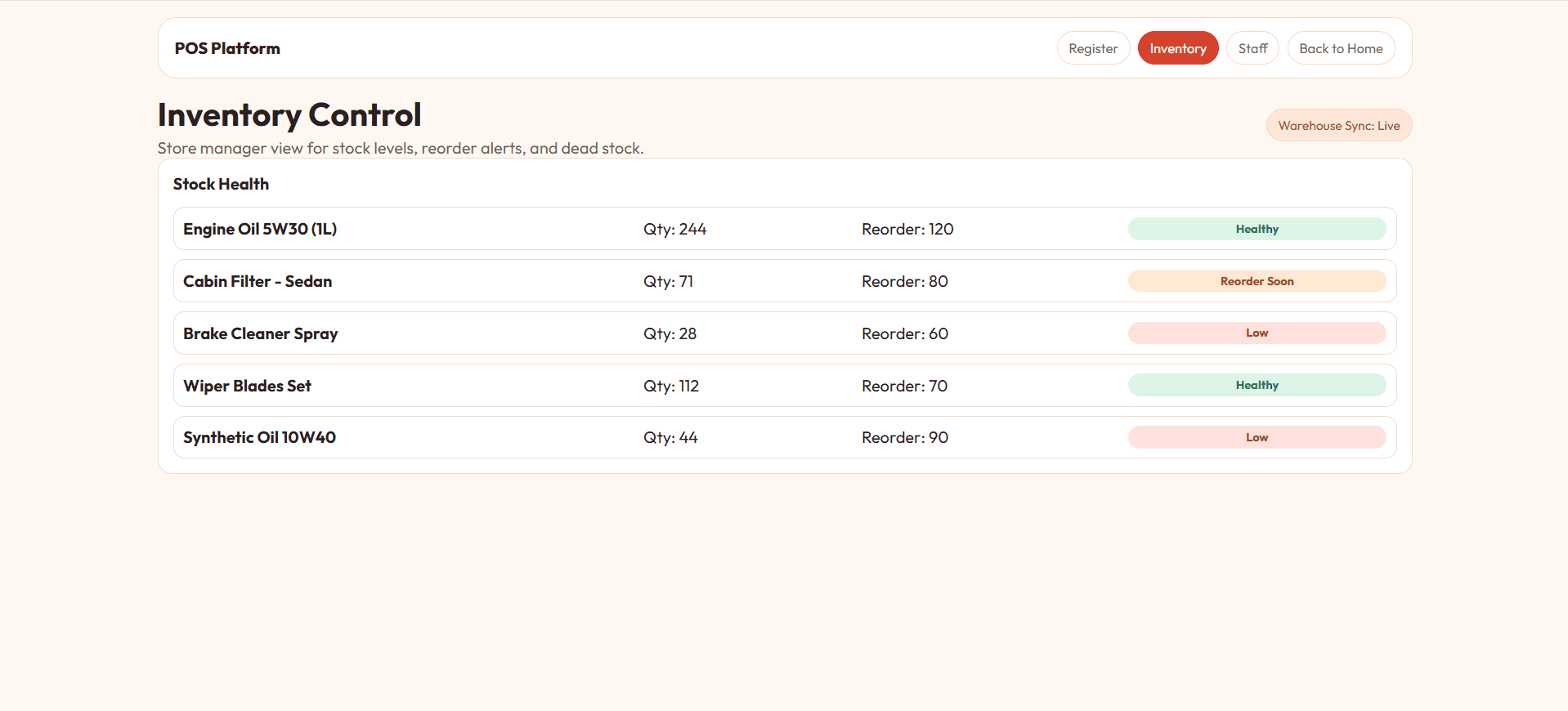 POS operations preview