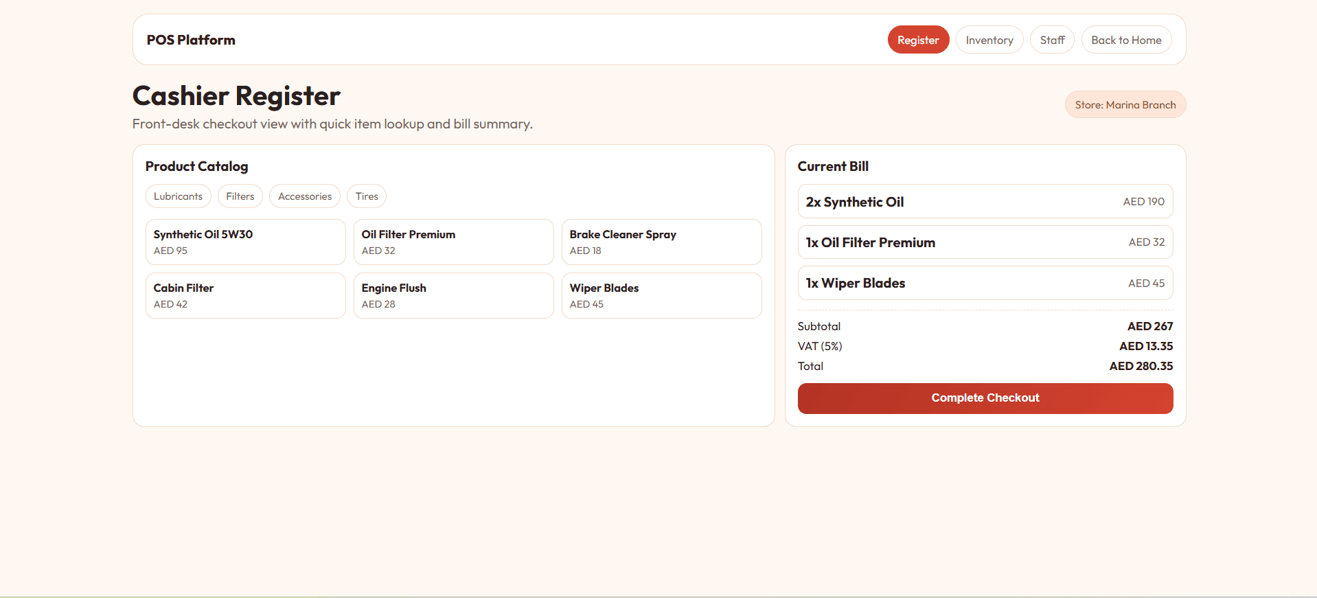 NimbleCart Multi-Branch POS Ops
